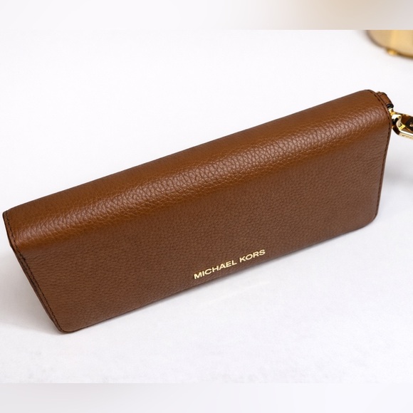 Michael Kors brown Jet Set Travel Large Zip Around Wristlet Wallet - Picture 5 of 8